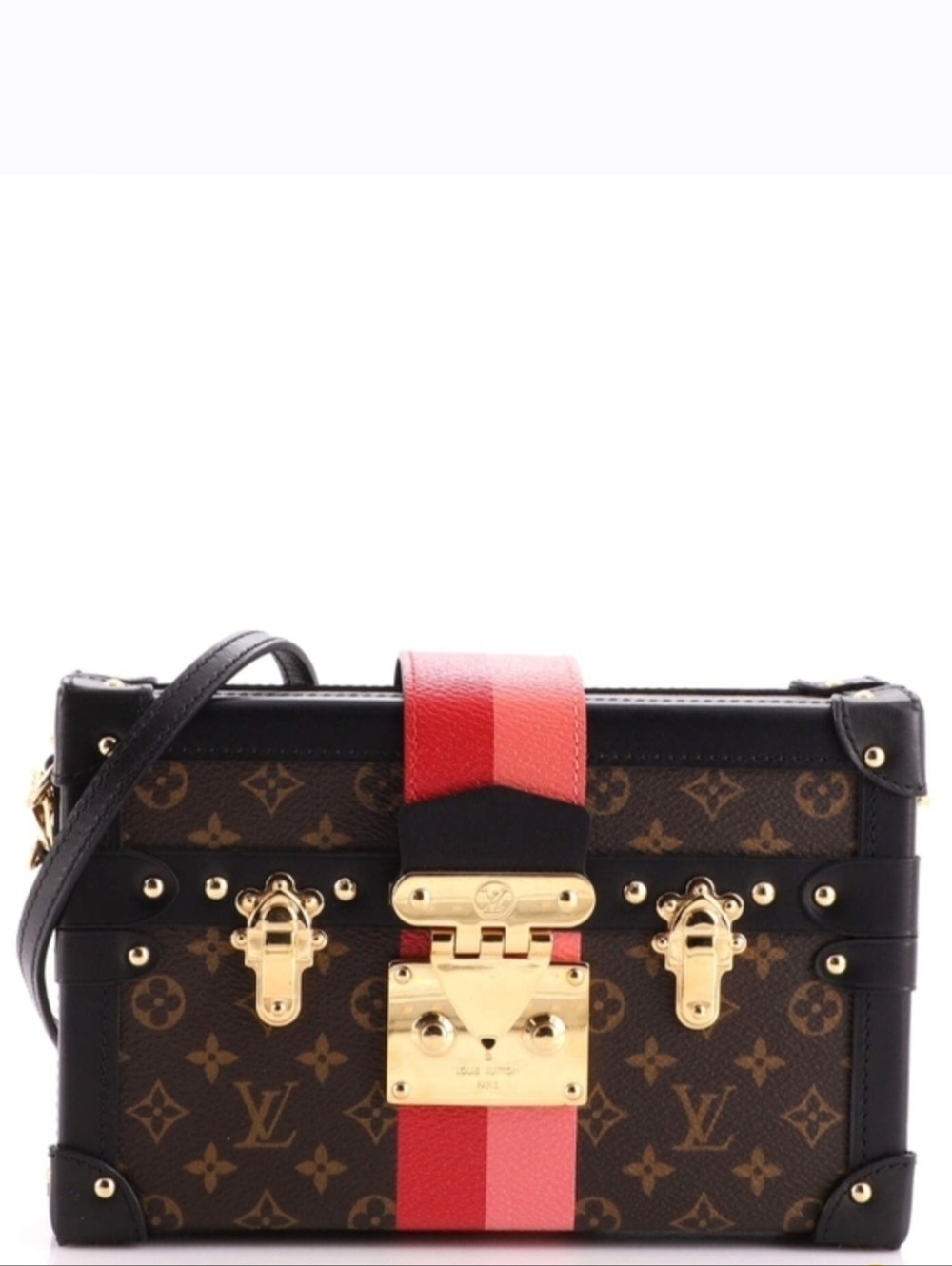 MSRP $7,000!! Rare! Louis Vuitton Petite Malle Limited Edition Stripes Monogram